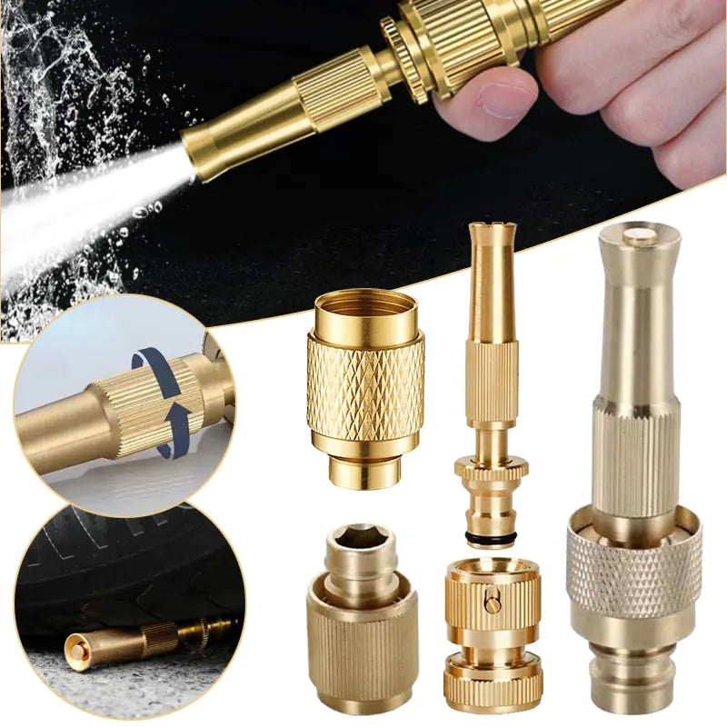 High Pressure Sprinkler Adjustable Gardening Irrigation Brass Nozzle