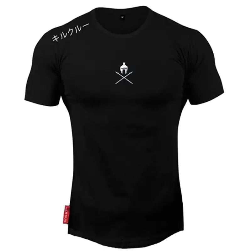 Men T Shirts Fashion Summer Bodybuilding Letter