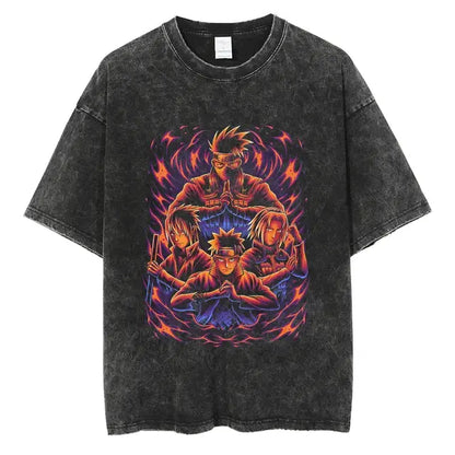 Naruto Print Vintage T-Shirt