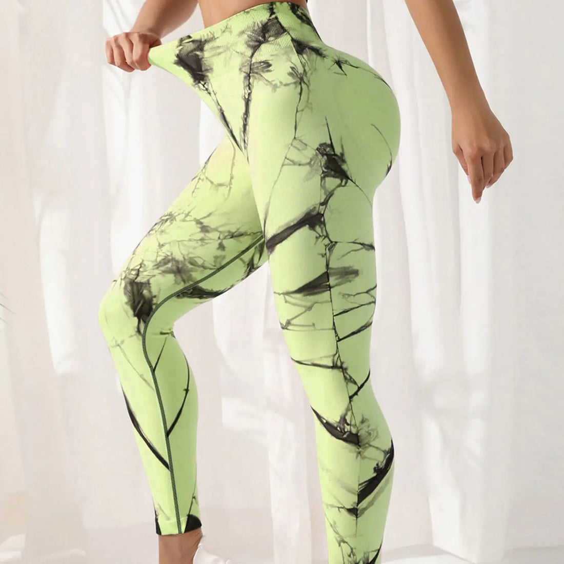 Tie-dye Leggings Spandex Yoga Pants Women&