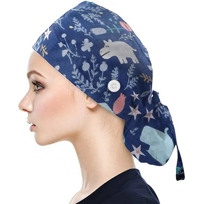 Printed Bouffant Turban Hats