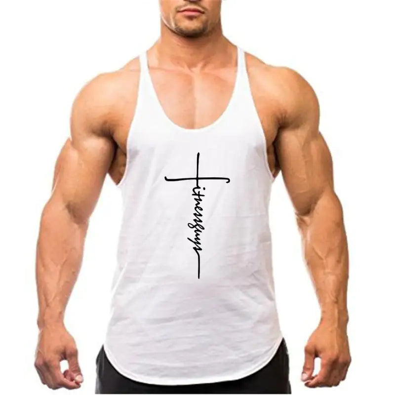 Brand Gym Stringer Tank Top Men Bodybuilding Clothing