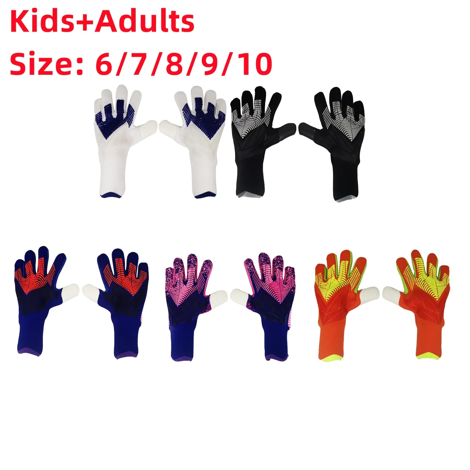 Kids Adults Goalkeeper Gloves