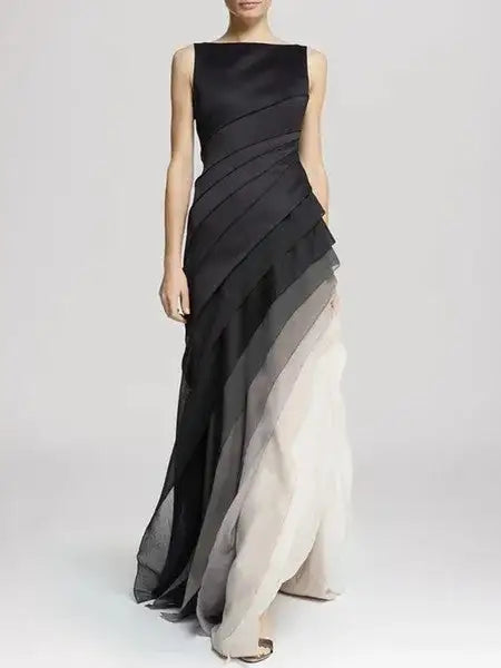 Elegant Ombré Layered Dress