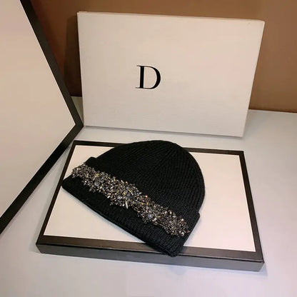 Stylish Woolen Rhinestone Hats