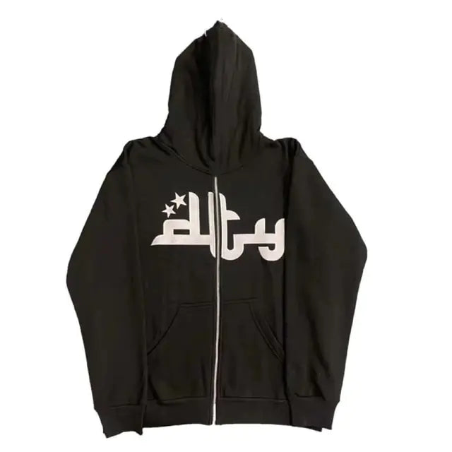 Hip Hop Anime Graphic Hoodie for Men and Women