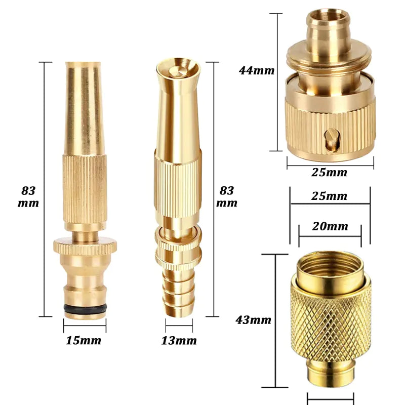 High Pressure Sprinkler Adjustable Gardening Irrigation Brass Nozzle