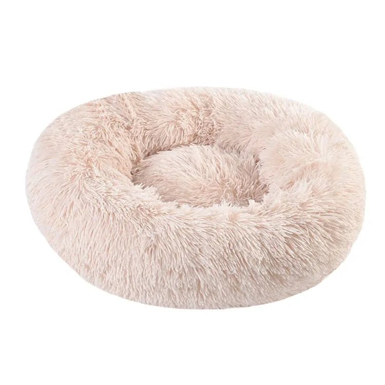 Cozy Round Pet Lounger Bed for Large Dogs and Cats