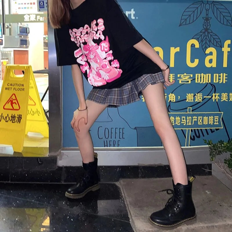 Short Sleeve Oversized Anime T-shirts