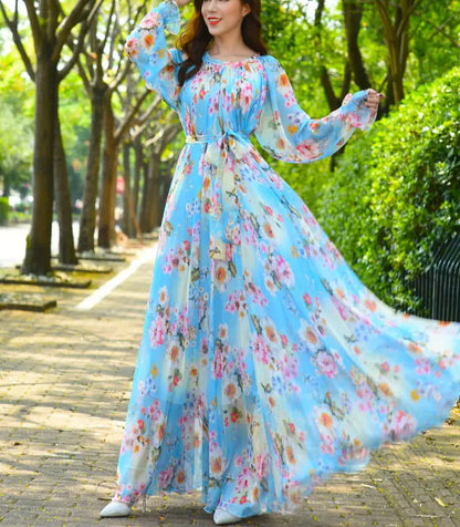 Maxi Dress Floral Printed