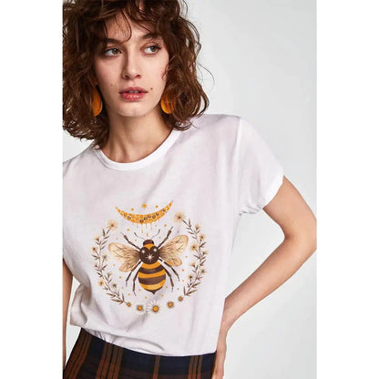 &quot;Bee Caring&quot; Graphic T-Shirt