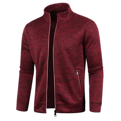 Men Zipper Jackets Standing Collar