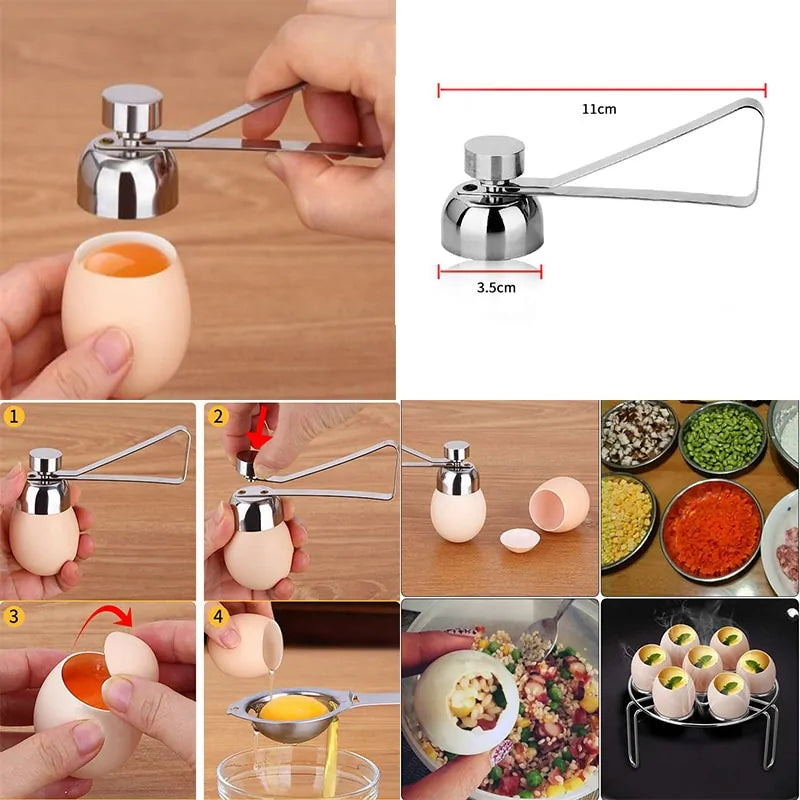 Stainless Steel 5-Style Egg Shaper: Pancake, Omelette, and Mold Rings for Frying and Cooking