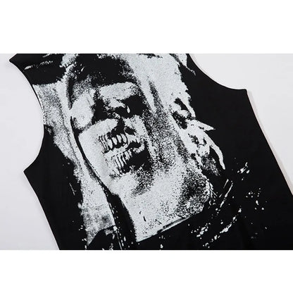 Men Horror Portrait Tank Top