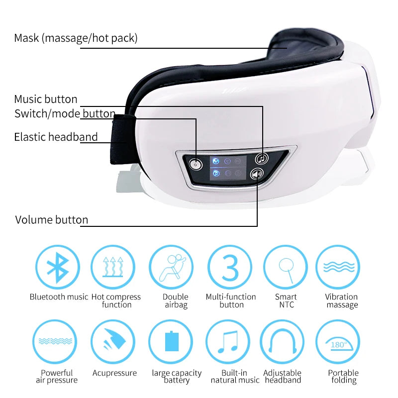 Eye Massager with Heat Smart Airbag Vibration Eye Care