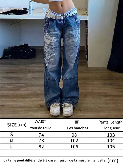 Printed Cargo Jeans