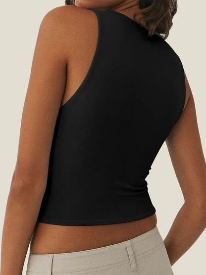 Seamless High Neck Tank Top