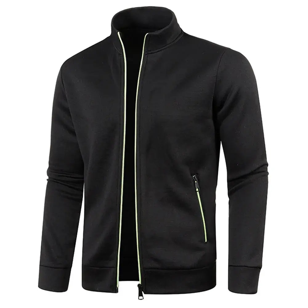 Men Zipper Jackets Standing Collar