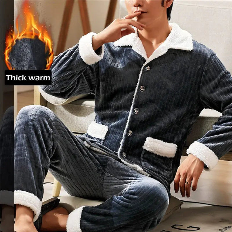 Warm Flannel Pajamas Sets