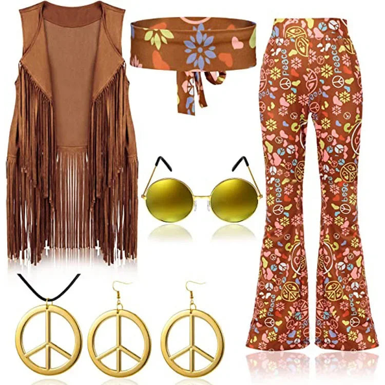 Hippie Disco 60s 70s Cosplay Costume for Women