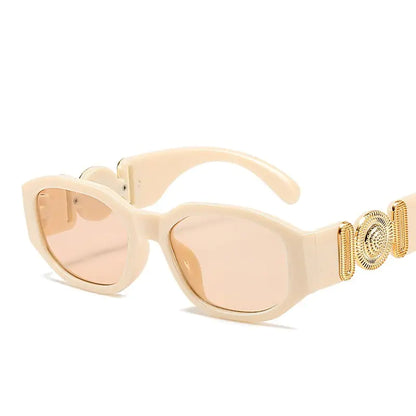 Retro Cutting Lens Gradient Square Sun Glasses UV400