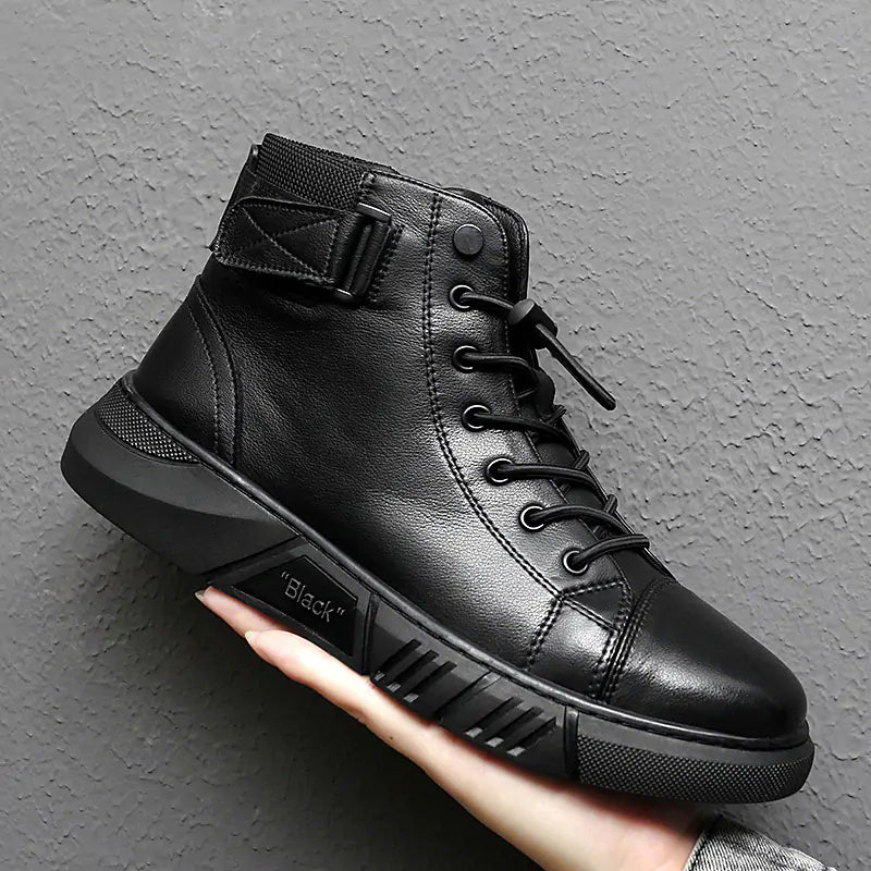 Leather Platform Boots